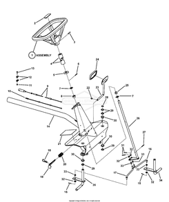 Front End And Steering Group Diagram and Parts List for 7800669 (107280340)(2010) Briggs and Stratton Lawn Tractor